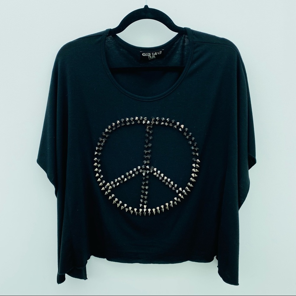 God Save LA rock stud piece sign top